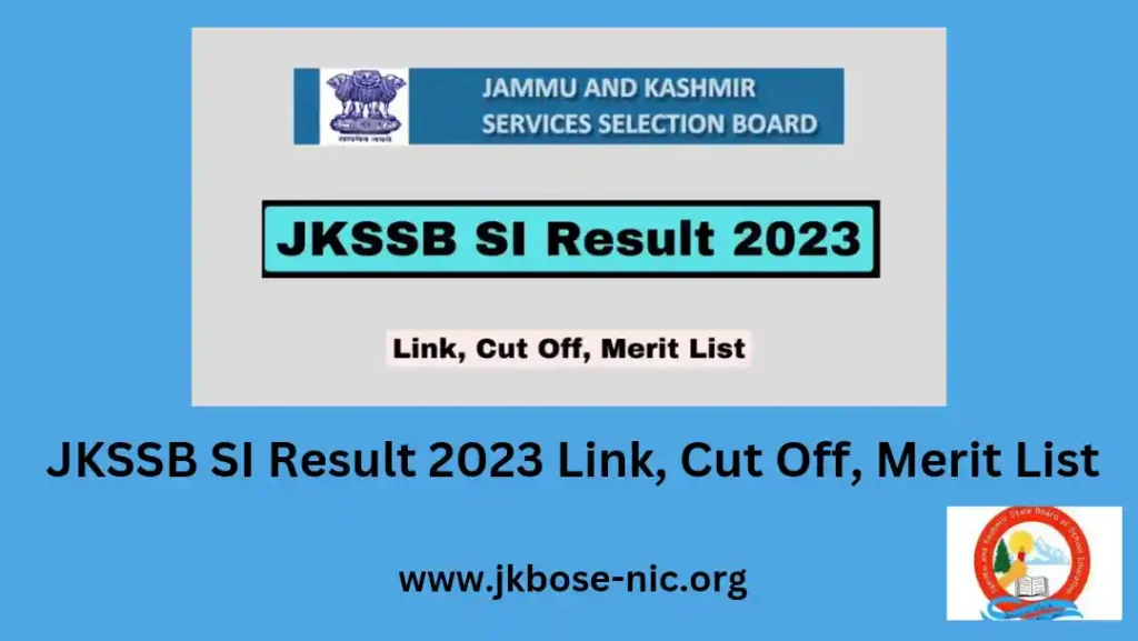 JKSSB SI Result 2023