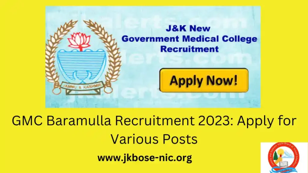 GMC Baramulla Recruitment 2023