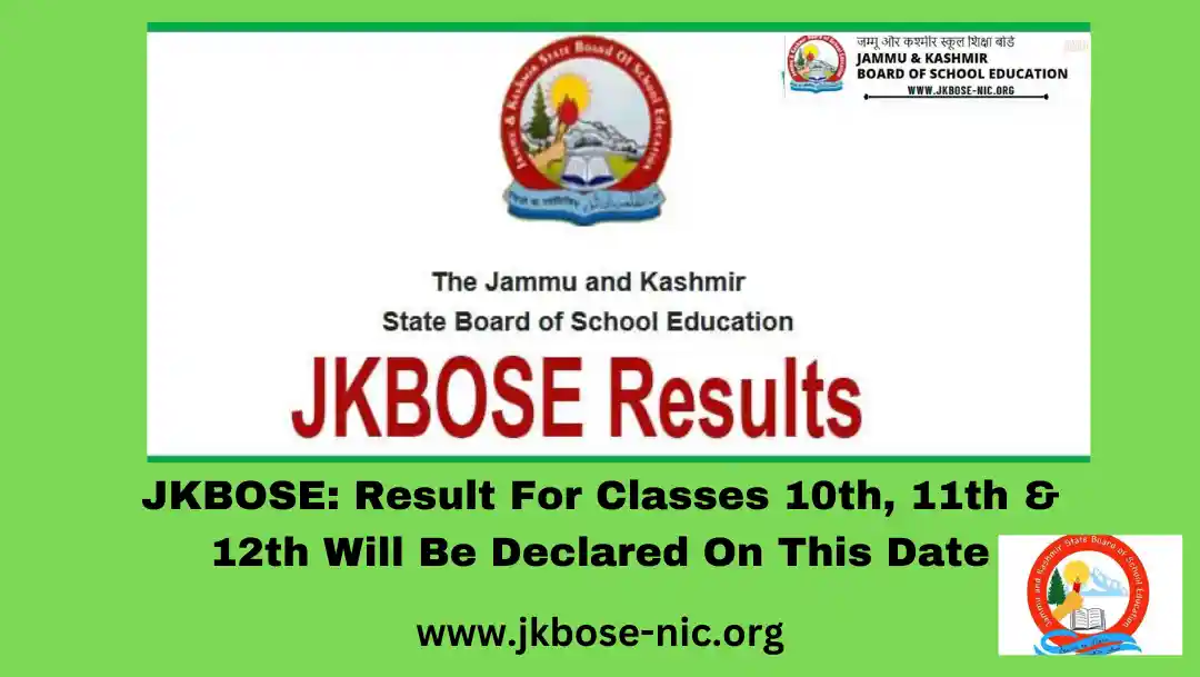 JKBOSE Result For Classes 10th