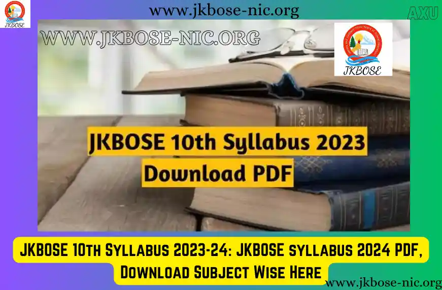 JKBOSE 10th Syllabus 2023