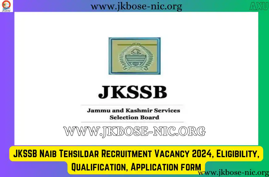 JKSSB Naib Tehsildar Recruitment Vacancy 2024