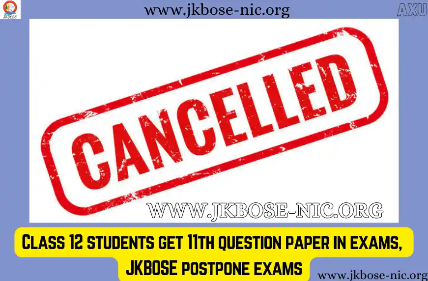JKBOSE postpone exams