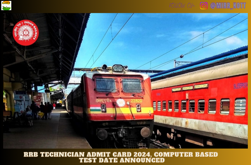 RRB Technician Admit Card 2024