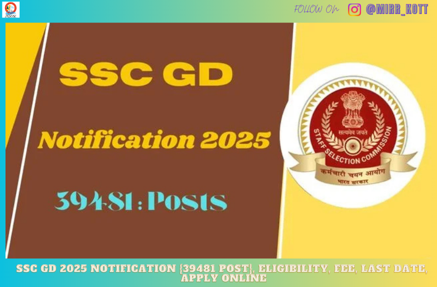 SSC GD 2025 Notification