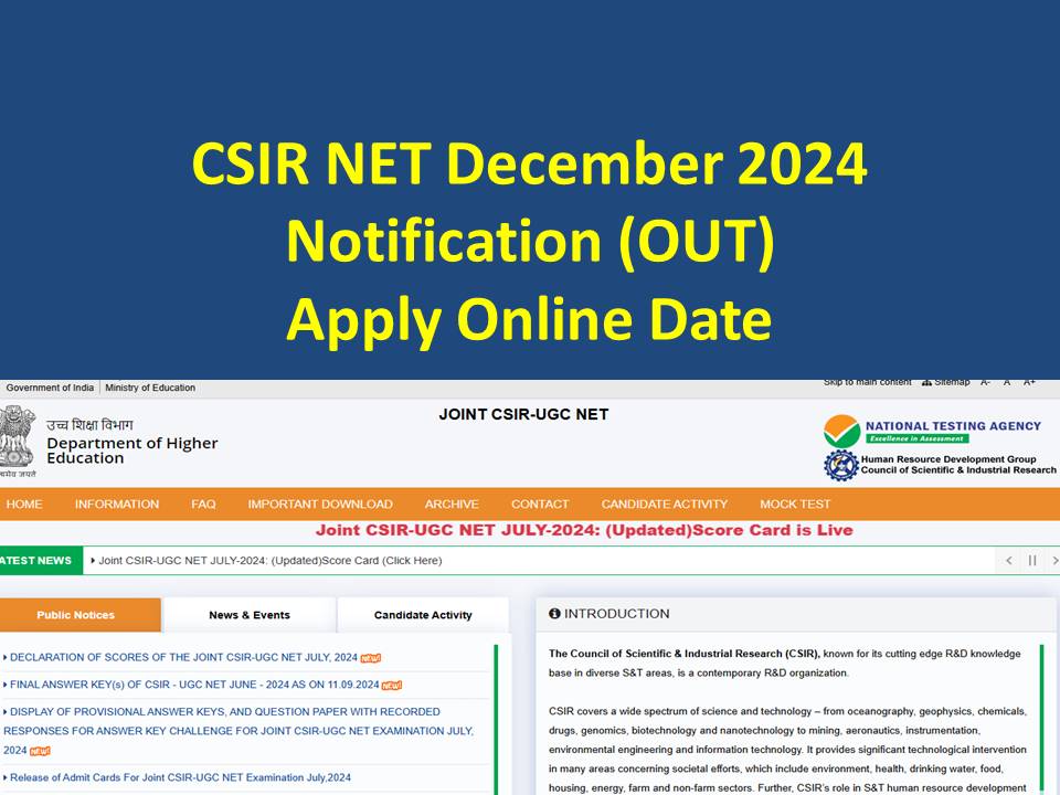 CSIR NET December 2024